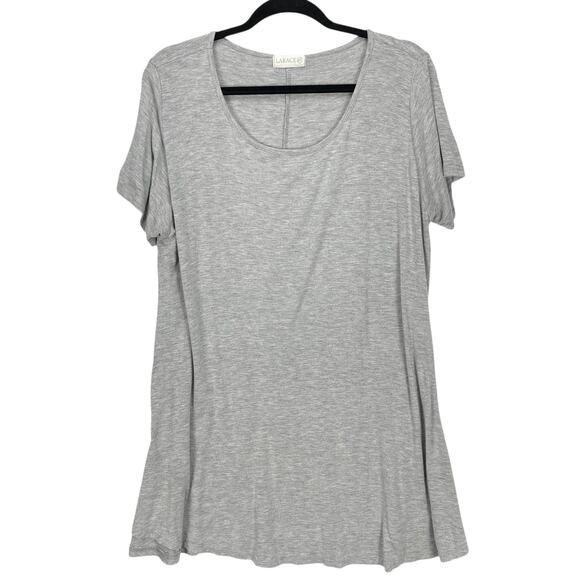 LARACE Women's LOUNGE TOP or SLEEP SHIRT Lightweight SOLID GRAY Size 2X - Picture 1 of 4